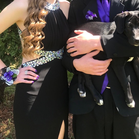 Long black prom dress - Picture 6 of 6